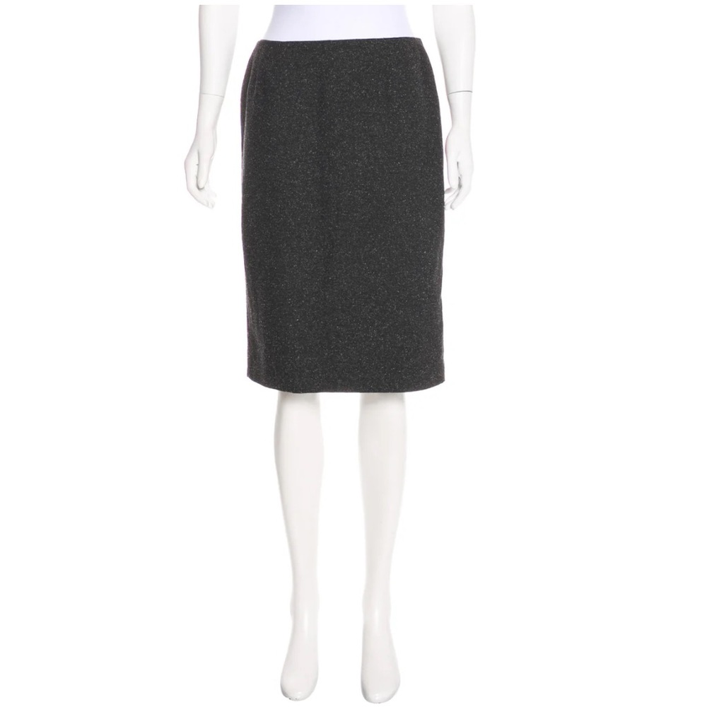 VTG D&G Dolce & Gabbana Wool Grey with White Speckles Skirt